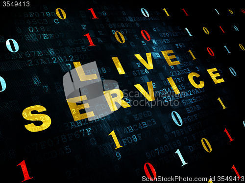 Image of Business concept: Live Service on Digital background