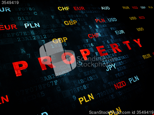 Image of Finance concept: Property on Digital background