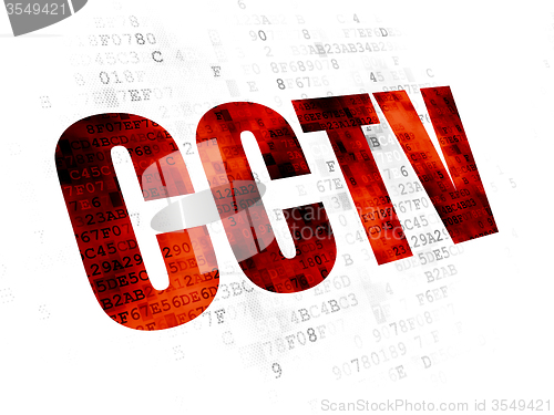 Image of Safety concept: CCTV on Digital background