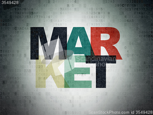 Image of Marketing concept: Market on Digital Paper background