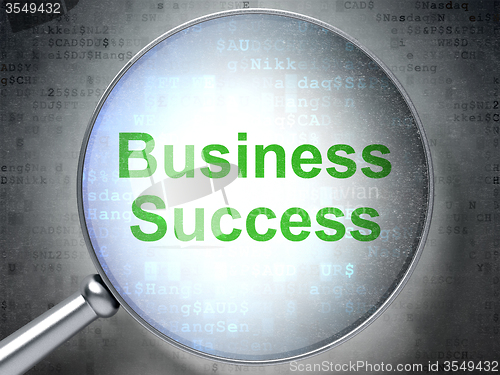 Image of Business concept: Business Success with optical glass
