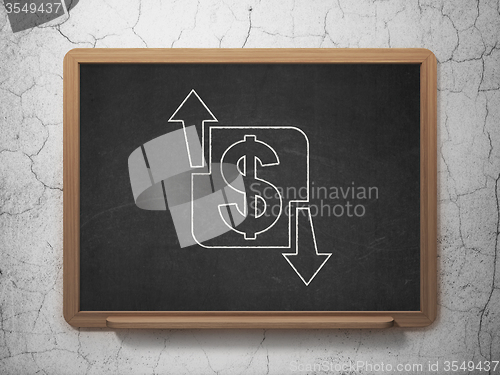 Image of Finance concept: Finance on chalkboard background