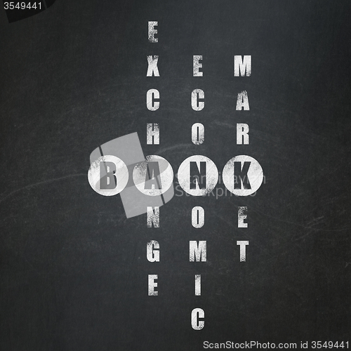 Image of Money concept: Bank in Crossword Puzzle