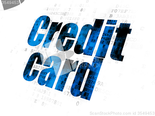 Image of Banking concept: Credit Card on Digital background