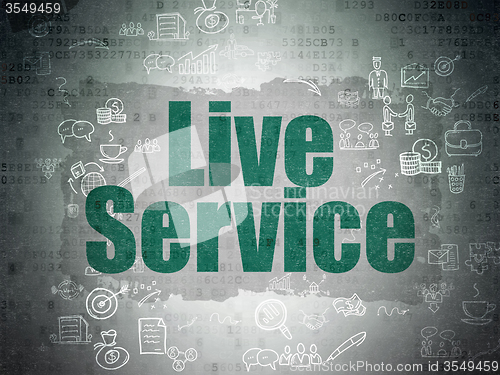 Image of Finance concept: Live Service on Digital Paper background