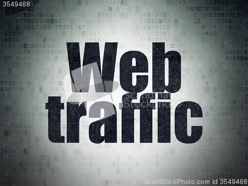 Image of Web design concept: Web Traffic on Digital Paper background