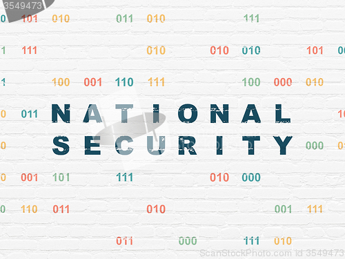 Image of Safety concept: National Security on wall background