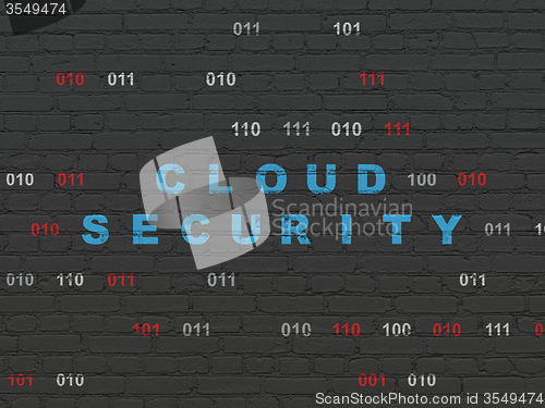 Image of Security concept: Cloud Security on wall background