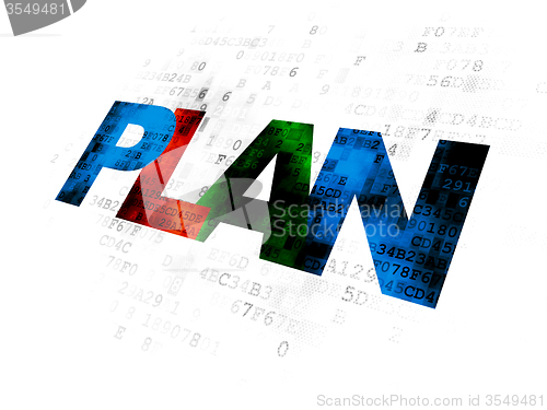 Image of Business concept: Plan on Digital background