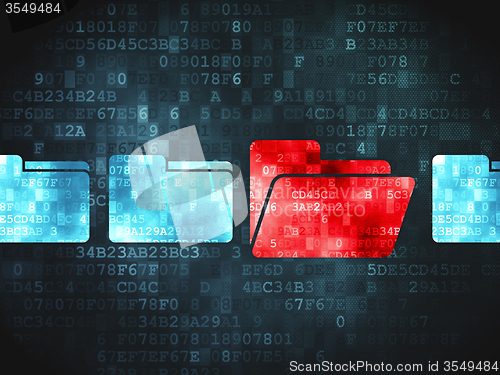 Image of Business concept: Folder on digital background