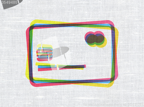 Image of Business concept: Credit Card on fabric texture background