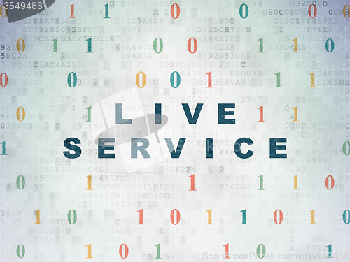 Image of Business concept: Live Service on Digital Paper background
