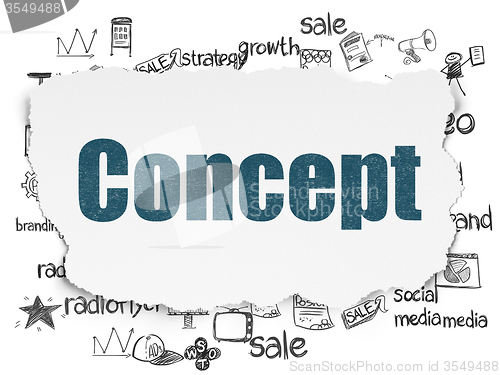 Image of Marketing concept: Concept on Torn Paper background