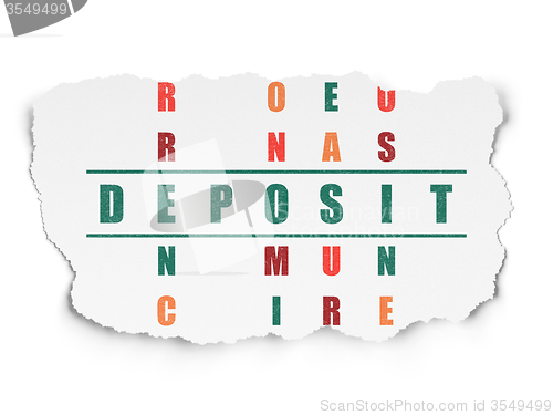 Image of Banking concept: Deposit in Crossword Puzzle