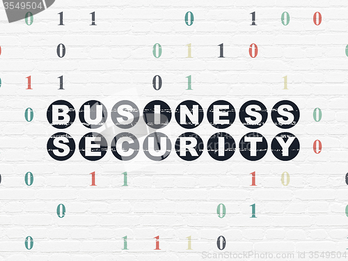 Image of Safety concept: Business Security on wall background