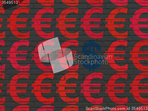 Image of Banking concept: dollar icon on wall background