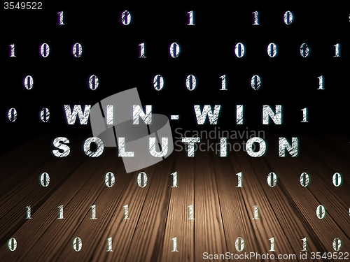 Image of Business concept: Win-win Solution in grunge dark room