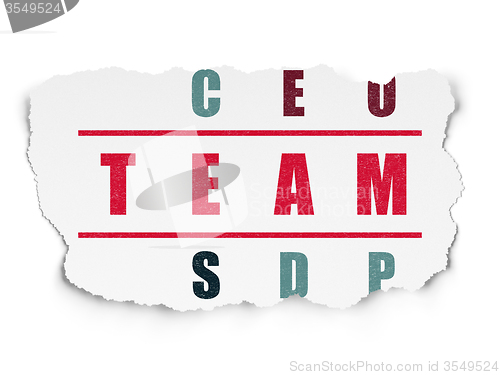 Image of Finance concept: Team in Crossword Puzzle
