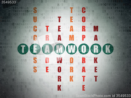 Image of Business concept: Teamwork in Crossword Puzzle
