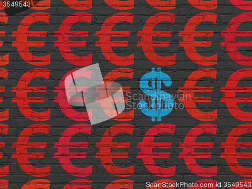 Image of Banking concept: dollar icon on wall background