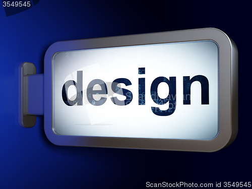 Image of Advertising concept: Design on billboard background