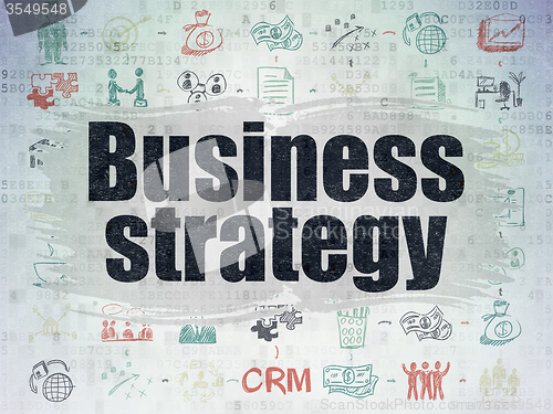 Image of Finance concept: Business Strategy on Digital Paper background