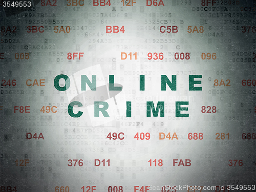 Image of Protection concept: Online Crime on Digital Paper background