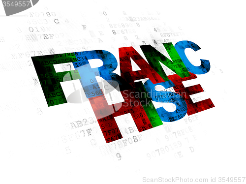 Image of Finance concept: Franchise on Digital background