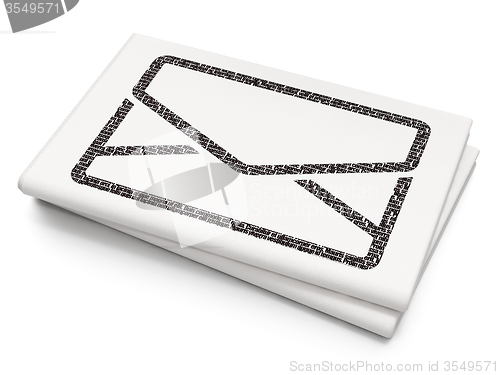 Image of Business concept: Email on Blank Newspaper background