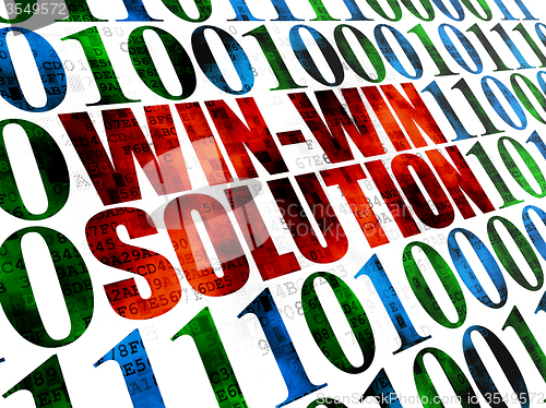 Image of Business concept: Win-win Solution on Digital background