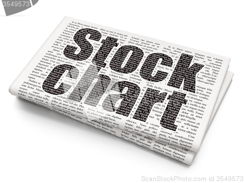 Image of Finance concept: Stock Chart on Newspaper background