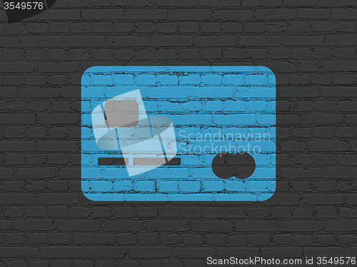 Image of Business concept: Credit Card on wall background