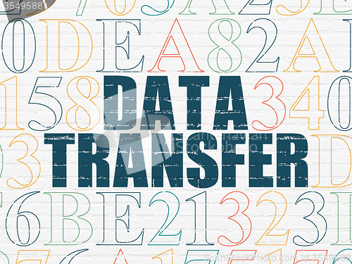 Image of Data concept: Data Transfer on wall background