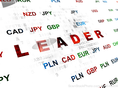 Image of Business concept: Leader on Digital background
