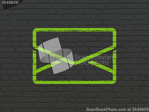 Image of Finance concept: Email on wall background