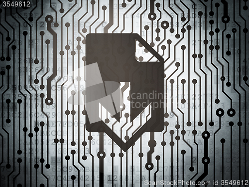Image of Web development concept: circuit board with Download