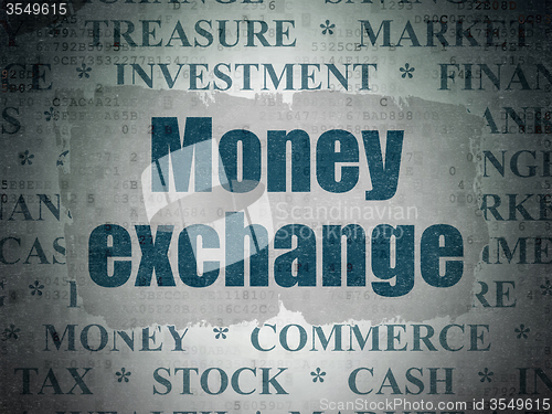 Image of Banking concept: Money Exchange on Digital Paper background