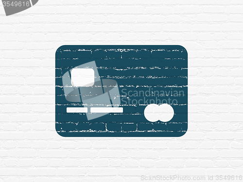 Image of Money concept: Credit Card on wall background