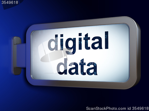 Image of Information concept: Digital Data on billboard background
