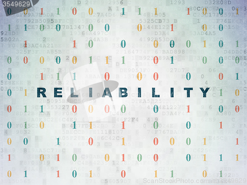 Image of Business concept: Reliability on Digital Paper background