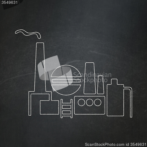 Image of Finance concept: Oil And Gas Indusry on chalkboard background