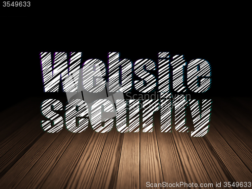 Image of Security concept: Website Security in grunge dark room