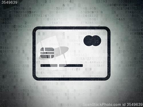 Image of Business concept: Credit Card on Digital Paper background