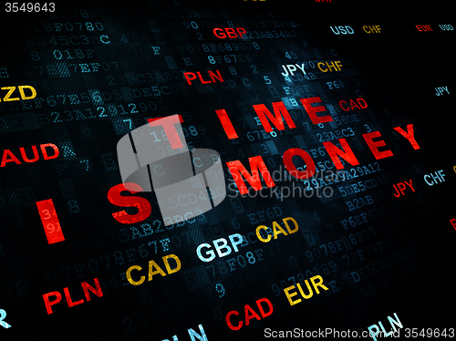 Image of Business concept: Time Is money on Digital background