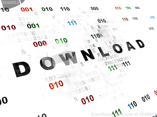 Image of Web development concept: Download on Digital background
