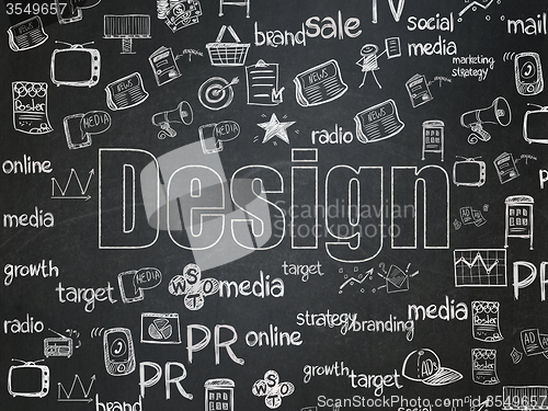 Image of Marketing concept: Design on School Board background