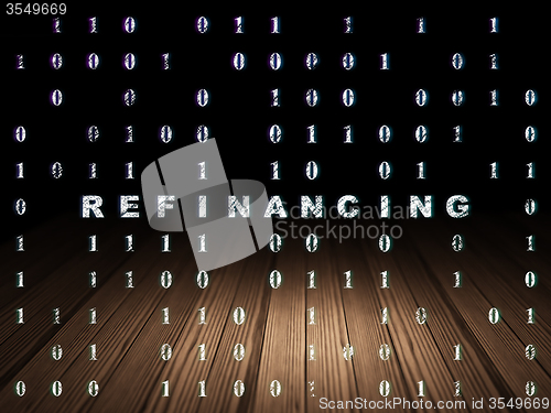 Image of Finance concept: Refinancing in grunge dark room