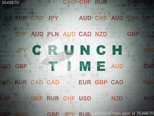 Image of Business concept: Crunch Time on Digital Paper background