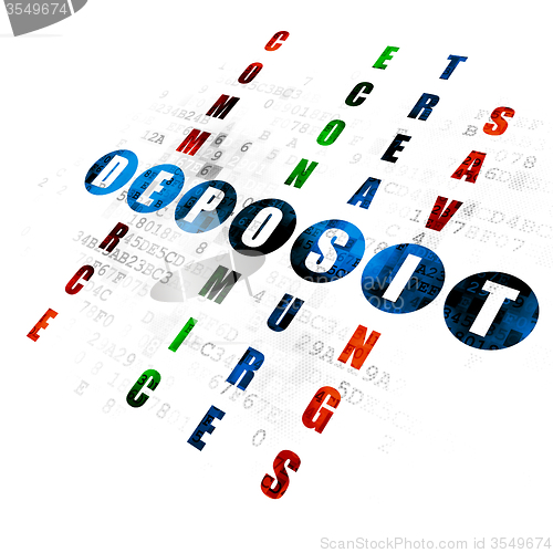 Image of Money concept: Deposit in Crossword Puzzle