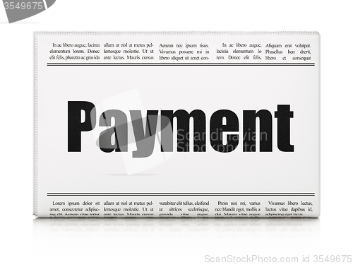 Image of Money concept: newspaper headline Payment